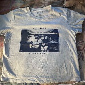 Brandy Melville / John Galt set of  White/gray Graphic Crop Tops